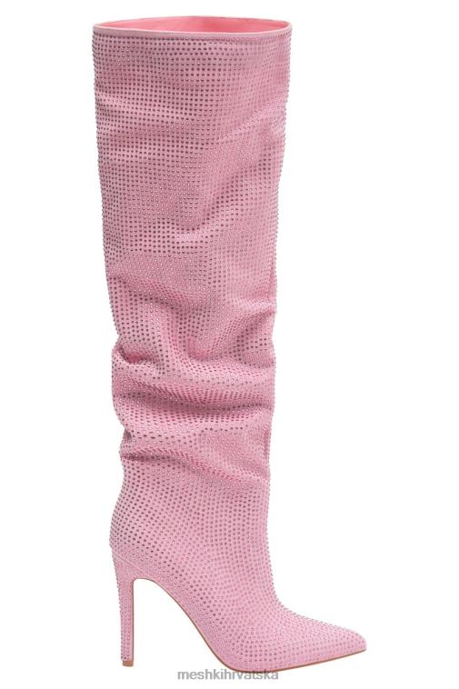 Meshki jenner diamante čizma s visokom petom XH4NH1677 obuća rumenilo ružičasto