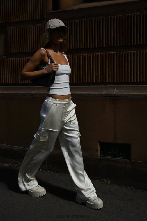 Meshki amaya satenske kargo hlače XH4NH1511 odjeća kost