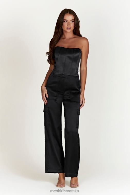 Meshki amaya satenske kargo hlače XH4NH1574 odjeća crno