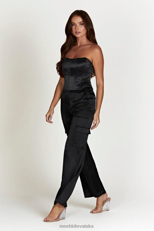 Meshki amaya satenske kargo hlače XH4NH1574 odjeća crno