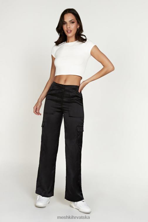Meshki amaya satenske kargo hlače XH4NH1574 odjeća crno