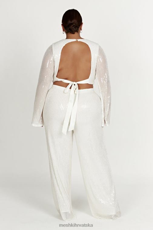 Meshki diaz hlače sa šljokicama XH4NH1356 odjeća bijela