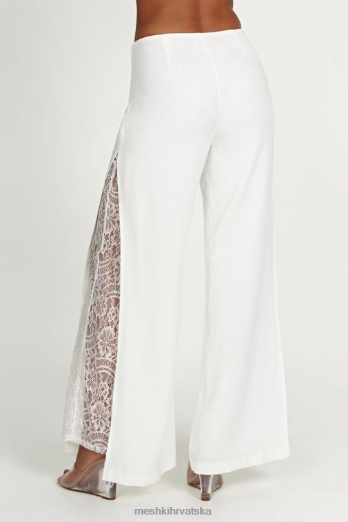 Meshki estee split čipkaste hlače XH4NH1413 odjeća bijela