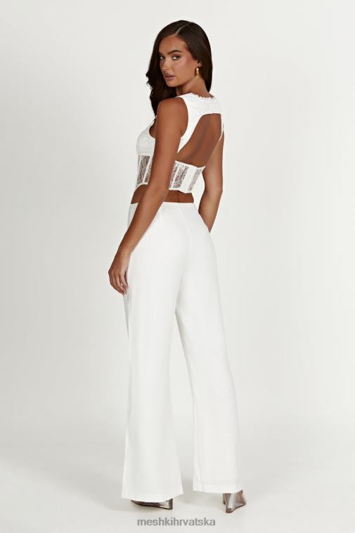Meshki estee split čipkaste hlače XH4NH1413 odjeća bijela