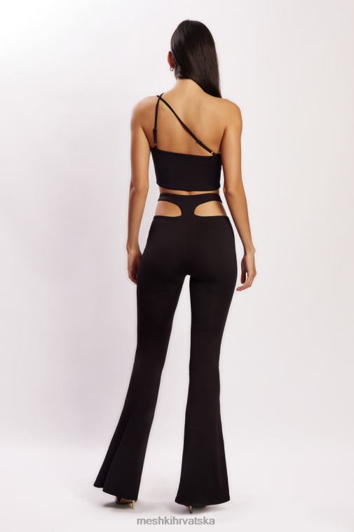 Meshki harley hlače s tangama s izrezima visokog struka XH4NH1603 odjeća crno