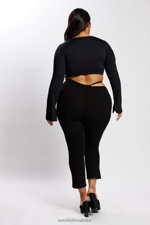 Meshki irene hlače s v izrezom sprijeda XH4NH1595 odjeća crno