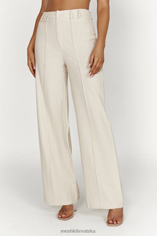 Meshki julie lanene hlače širokih nogavica XH4NH1465 odjeća prirodni