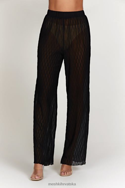 Meshki karla hlače s valovima XH4NH1488 odjeća crno