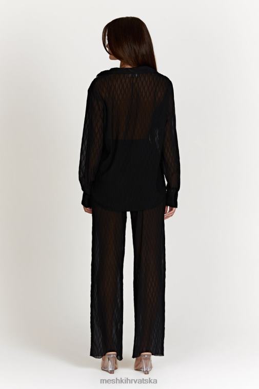 Meshki karla hlače s valovima XH4NH1488 odjeća crno
