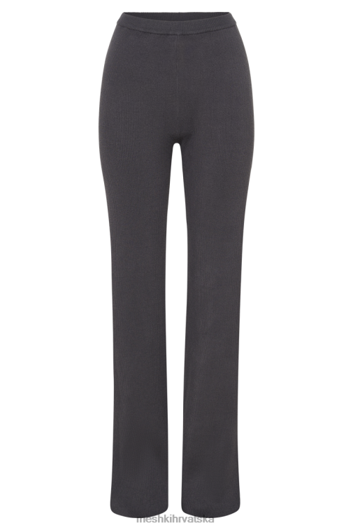 Meshki linnie pletene hlače ravnih nogavica XH4NH1352 odjeća drveni ugljen