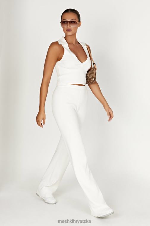 Meshki linnie pletene hlače ravnih nogavica XH4NH1395 odjeća bijela
