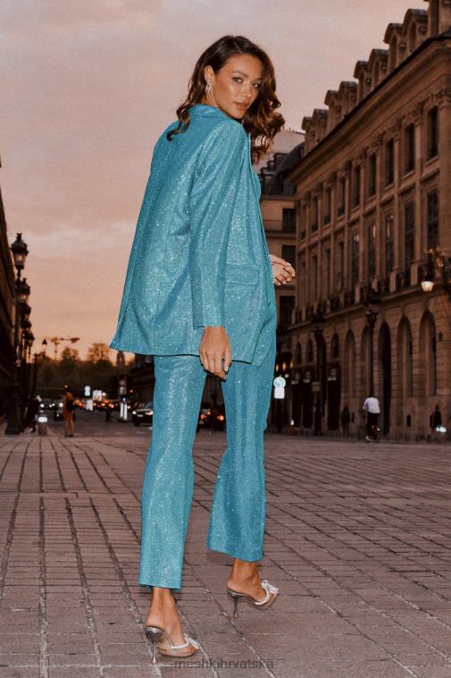 Meshki lisette svjetlucave hlače ravnih nogavica XH4NH1579 odjeća akvamarin