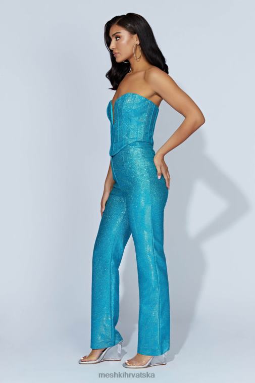 Meshki lisette svjetlucave hlače ravnih nogavica XH4NH1579 odjeća akvamarin