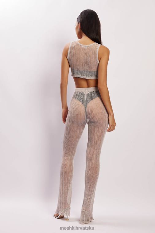 Meshki mandy pletene široke hlače XH4NH1599 odjeća siva