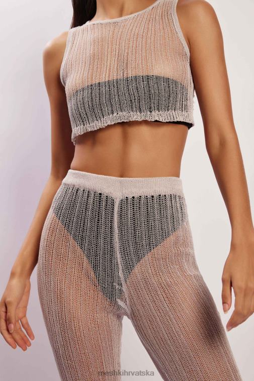 Meshki mandy pletene široke hlače XH4NH1599 odjeća siva