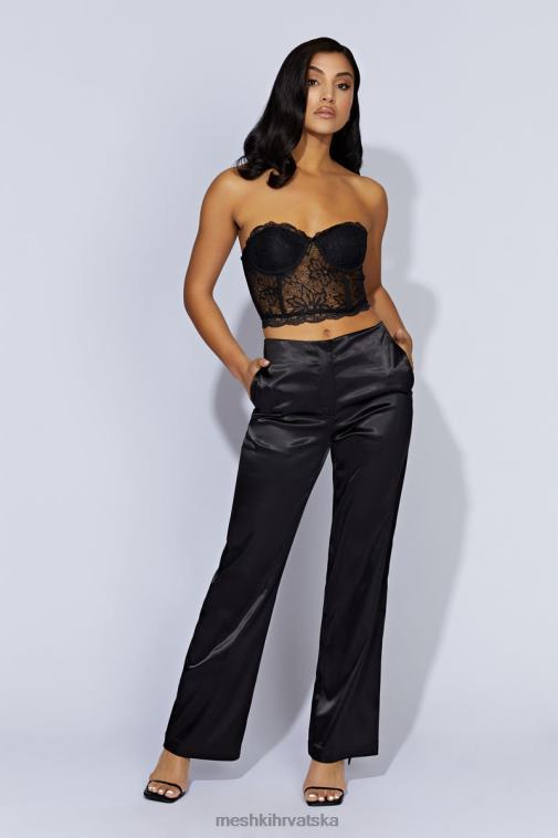 Meshki nicolette satenske hlače niskog struka XH4NH1593 odjeća crno