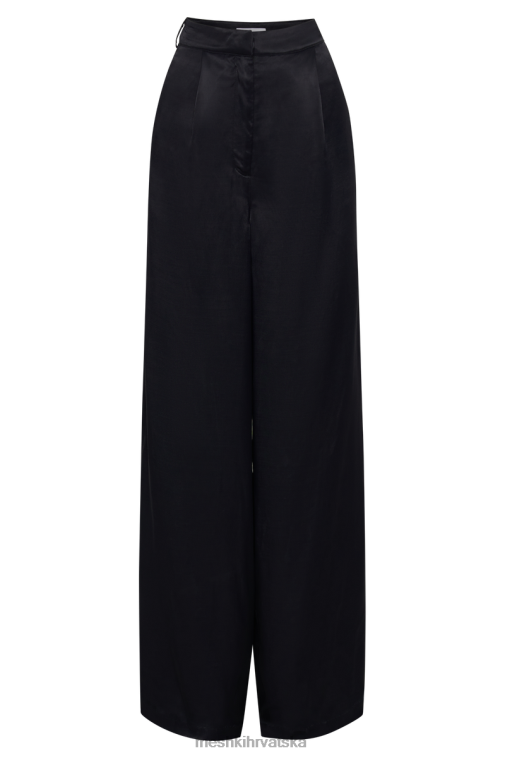 Meshki nour satenske hlače širokih nogavica XH4NH1364 odjeća crno