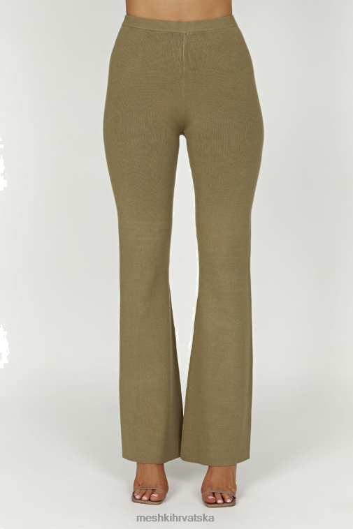 Meshki rosetta flare pletene hlače XH4NH1389 odjeća maslina