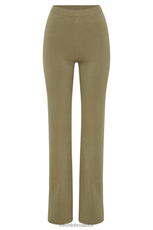 Meshki rosetta flare pletene hlače XH4NH1389 odjeća maslina