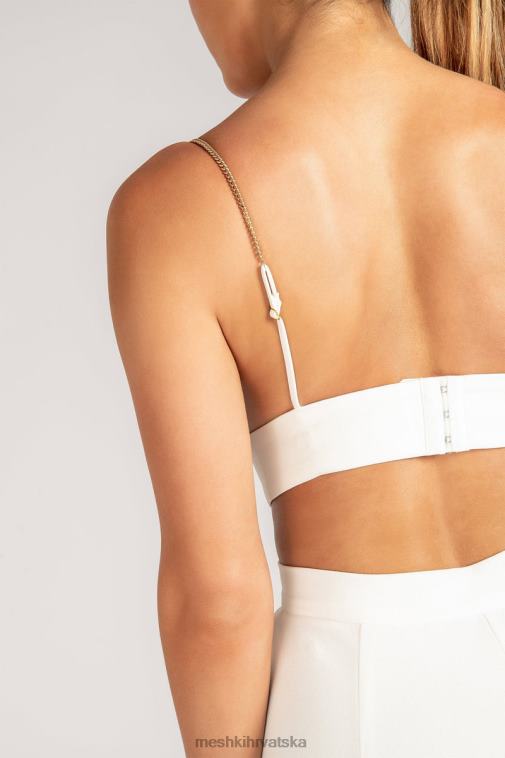 Meshki zendaya široke hlače visokog struka XH4NH1238 odjeća bijela