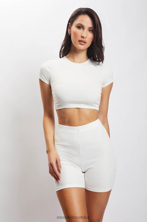 Meshki lisa rebrasti plijen kratak XH4NH1459 odjeća bijela