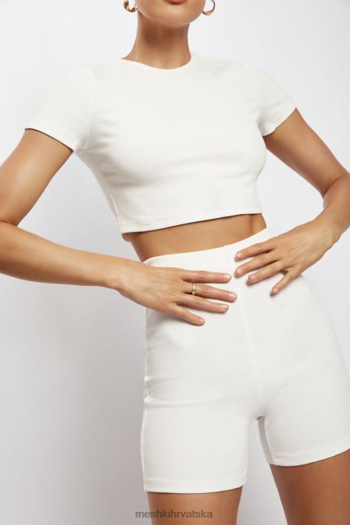 Meshki lisa rebrasti plijen kratak XH4NH1459 odjeća bijela