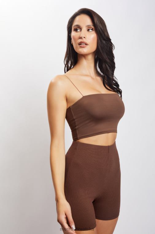 Meshki lisa rebrasti plijen kratak XH4NH1460 odjeća čokolada