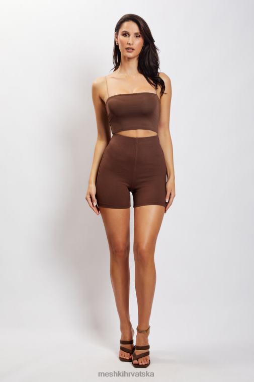 Meshki lisa rebrasti plijen kratak XH4NH1460 odjeća čokolada