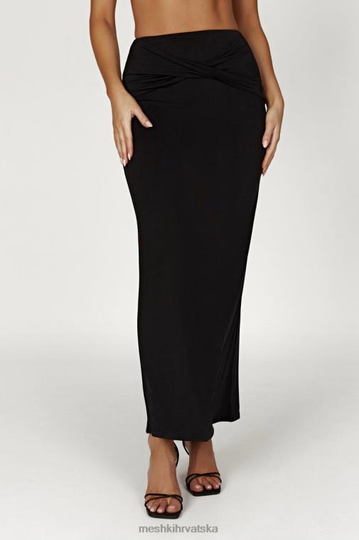 Meshki ceri maksi uvijena suknja XH4NH1353 odjeća crno