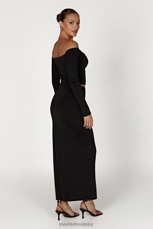 Meshki ceri maksi uvijena suknja XH4NH1353 odjeća crno