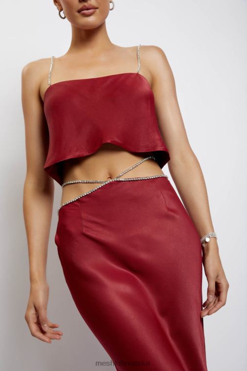 Meshki današnja dijamantna maksi suknja XH4NH1383 odjeća vino