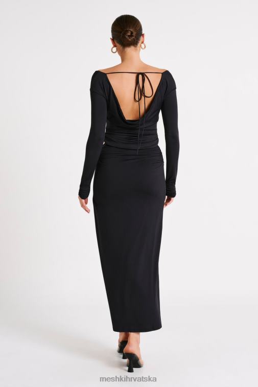 Meshki emma maxi suknja od recikliranog najlona XH4NH1242 odjeća crno