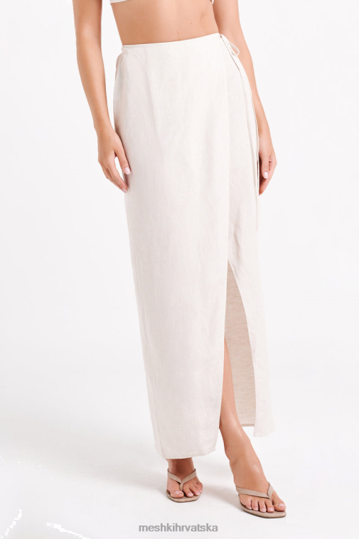 Meshki fatima maxi suknja s lanenim omotom XH4NH1234 odjeća prirodni