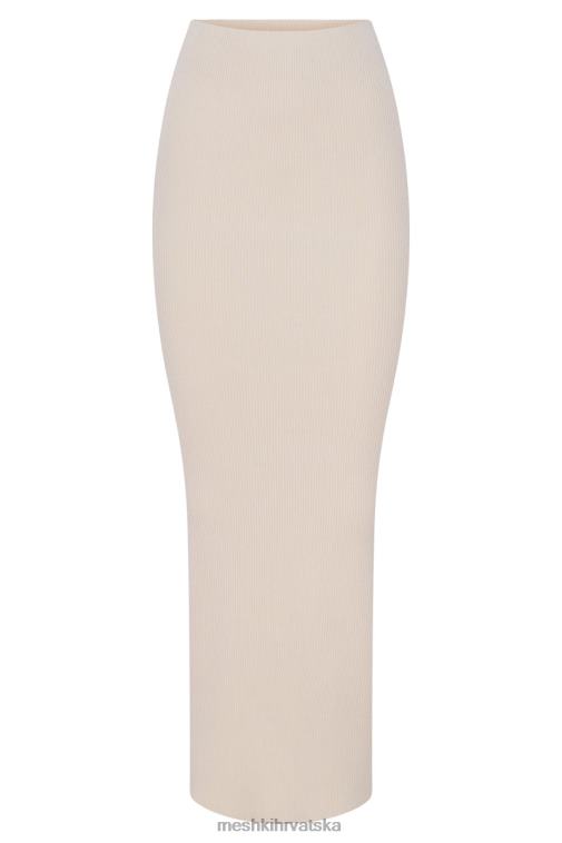 Meshki kaesha split maxi pletena suknja XH4NH1272 odjeća kost