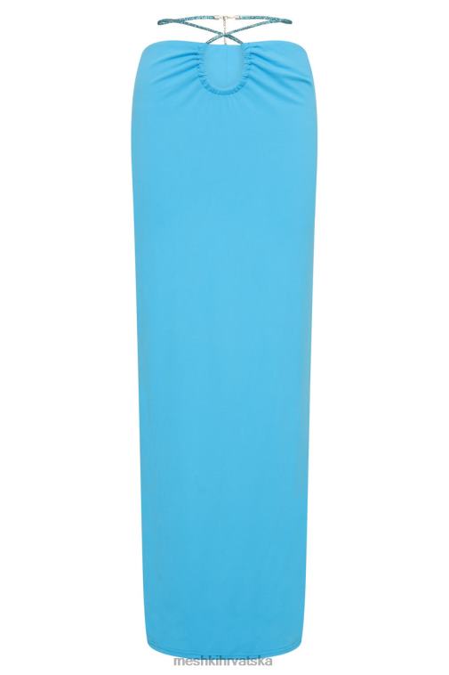 Meshki maksi suknja s rubinom i dijamantom od užeta XH4NH1559 odjeća cijan plava