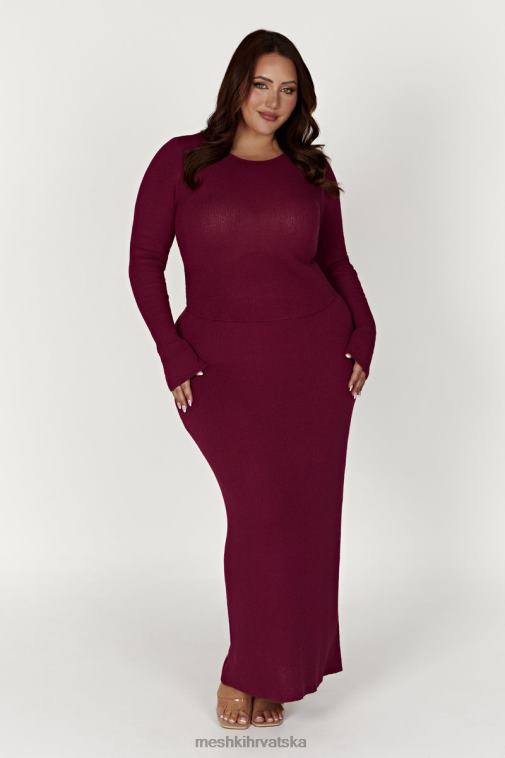 Meshki maribelle pletena maksi suknja XH4NH1371 odjeća vino