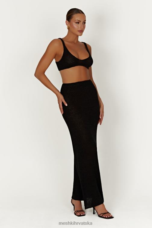 Meshki mary pletena maksi suknja XH4NH1360 odjeća crno