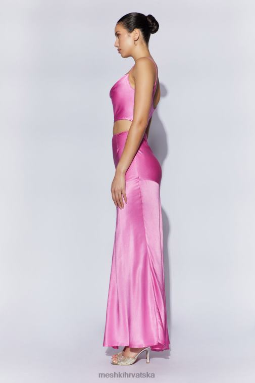 Meshki maxi suknja od satena u obliku maka XH4NH1523 odjeća ružičasta