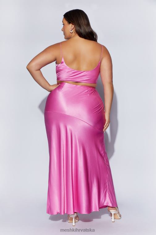 Meshki maxi suknja od satena u obliku maka XH4NH1523 odjeća ružičasta