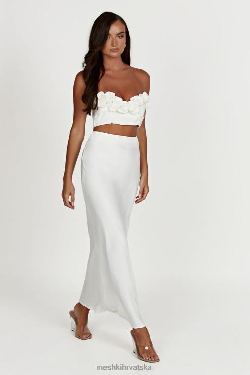 Meshki missy maxi satenska suknja XH4NH1265 odjeća bijela