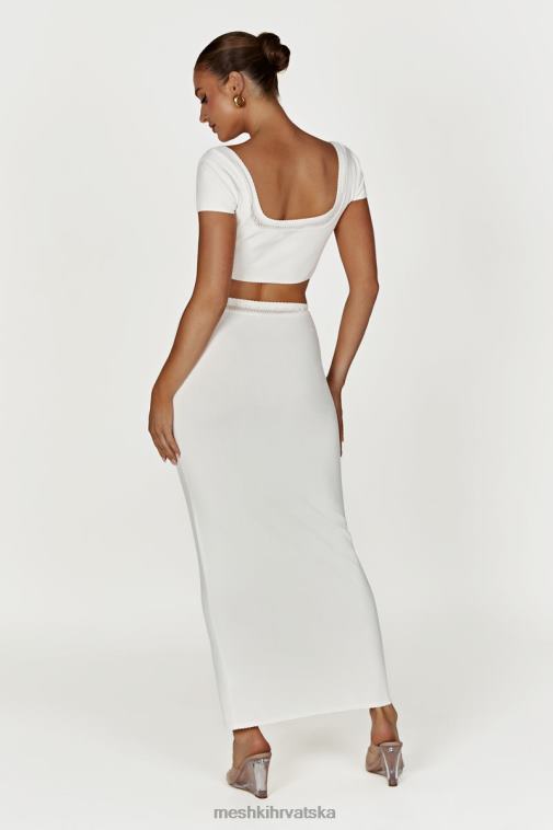 Meshki penelope pointelle pletena maksi suknja XH4NH1425 odjeća bijela