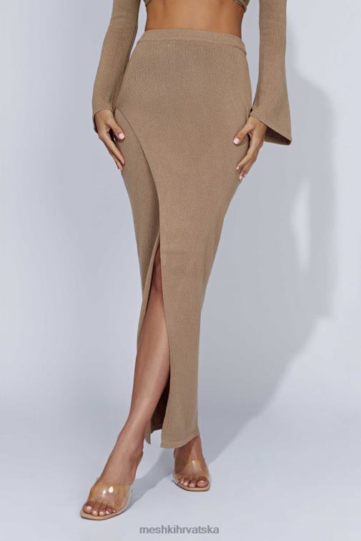 Meshki petra pletena split maxi suknja XH4NH1366 odjeća tupe