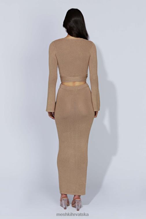 Meshki petra pletena split maxi suknja XH4NH1366 odjeća tupe