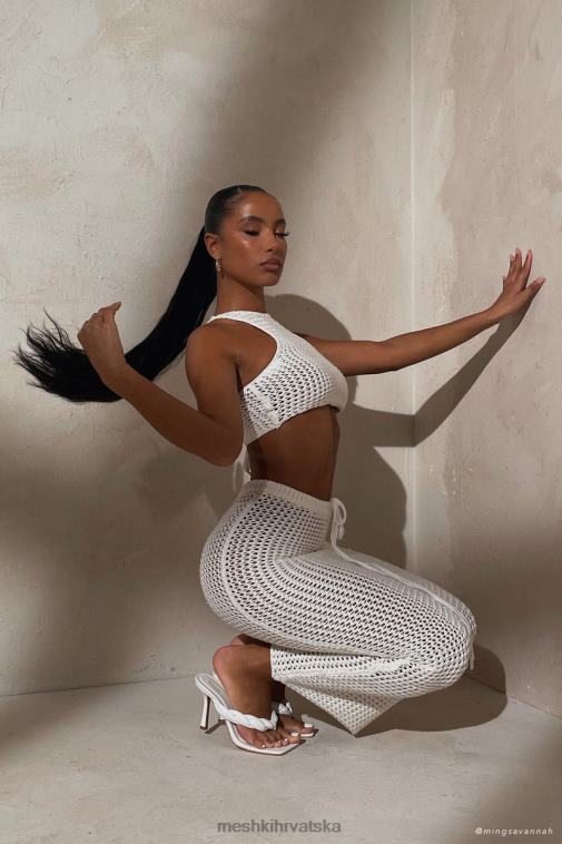 Meshki raquel heklana maksi suknja XH4NH1424 odjeća krema