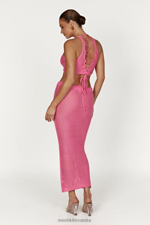 Meshki raquel heklana maksi suknja XH4NH1528 odjeća žvakaća guma ružičasta