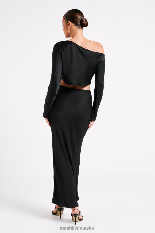 Meshki violeta satenska maksi suknja XH4NH1233 odjeća crno