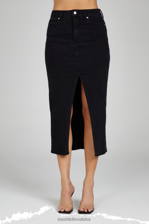 Meshki akacija traper midi suknja XH4NH1299 odjeća isprano crno