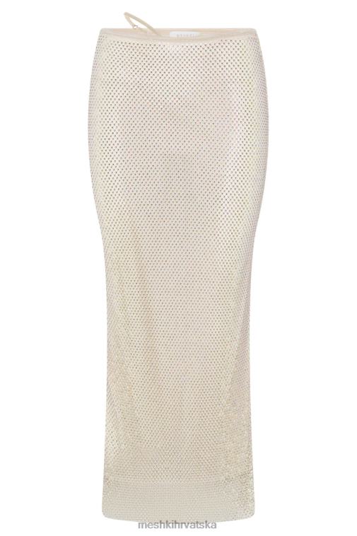 Meshki midi suknja od rayne dijamanta XH4NH1378 odjeća krema