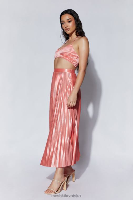 Meshki shirin plisirana satenska midi suknja XH4NH1507 odjeća Ružina vodica