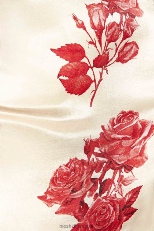 Meshki amia satenska mini suknja XH4NH1370 odjeća otisak ruža